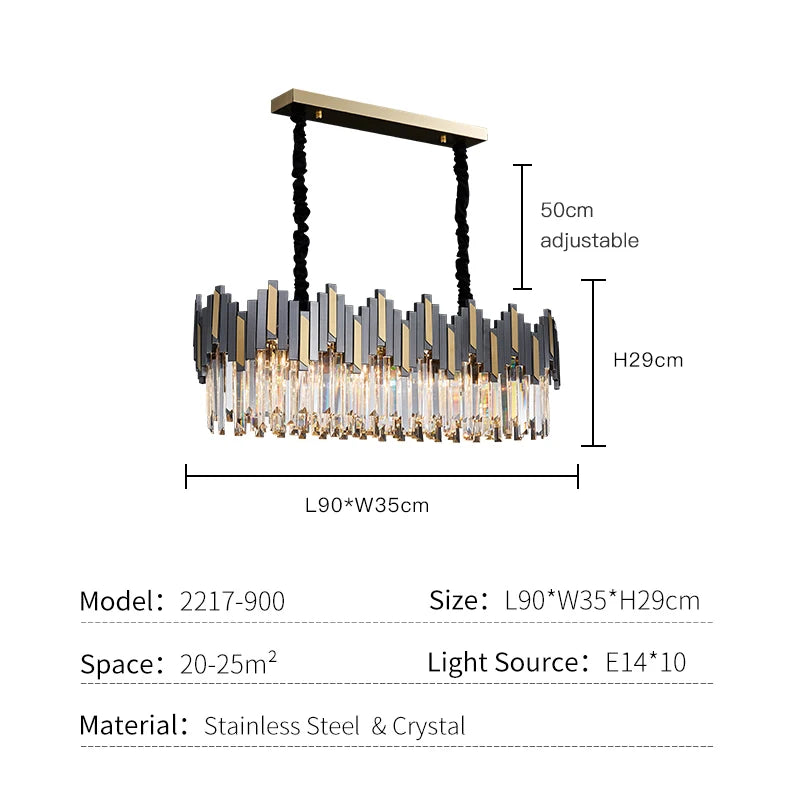 Round Luxury LED Crystal Chandelier