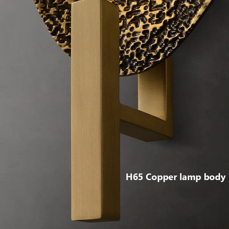 Modern LED copper wall lamp