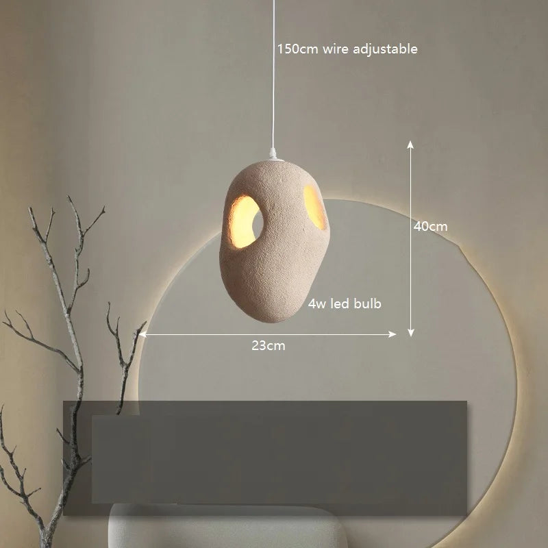 Wabi Sabi Wind Pendant Light Cream Style