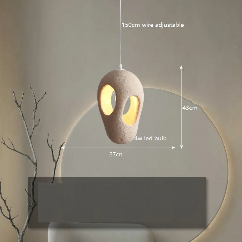Wabi Sabi Wind Pendant Light Cream Style