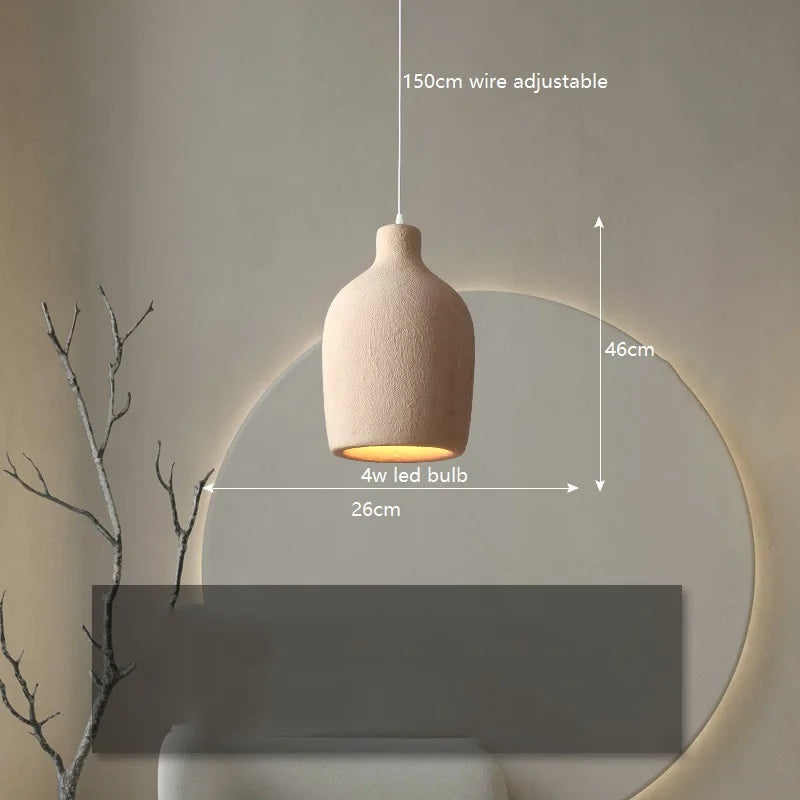 Wabi Sabi Wind Pendant Light Cream Style