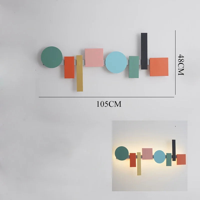 Long Geometric Wall light