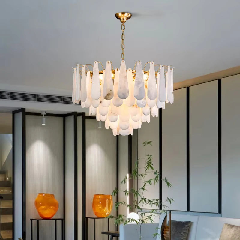 Luxury Nordic Marble Brass Chandeliers