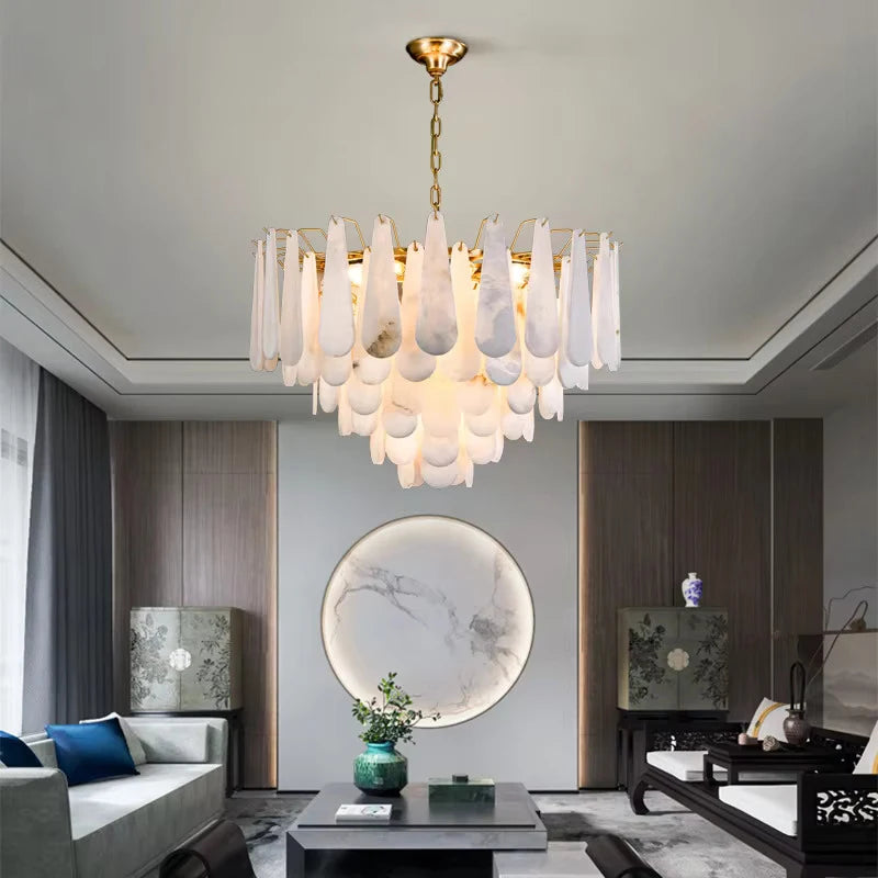 Luxury Nordic Marble Brass Chandeliers