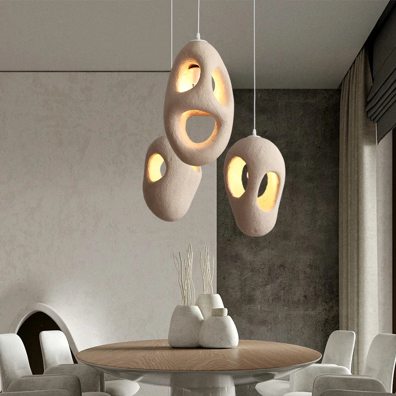 Wabi Sabi Wind Pendant Light Cream Style